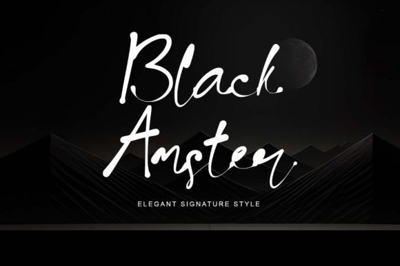 Black Amster: An Elegant Script Font for Handmade Brands