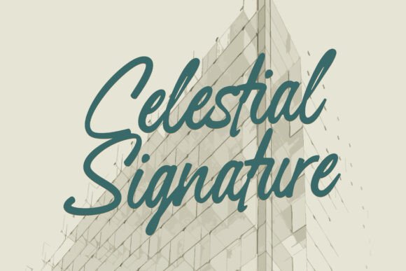Celestial Signature: The Script Typeface for Polished Brand Identity