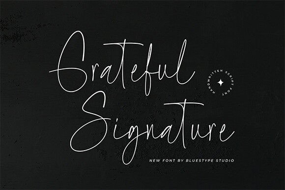 Grateful Signature: A Handwritten Typeface for Elegant Branding