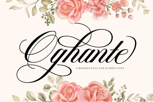 Oghante: The Graceful Script Typeface for Editorial Design