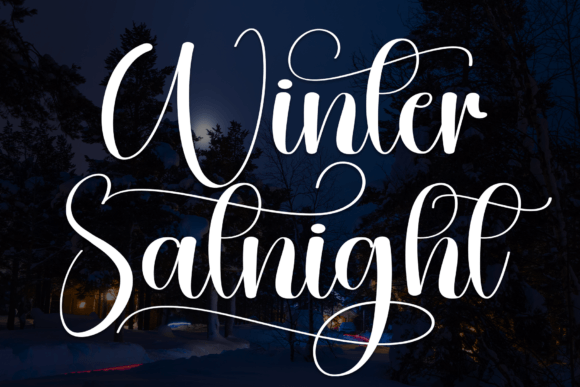 Winter Satnight: The Perfect Script Font for Handmade Crafts